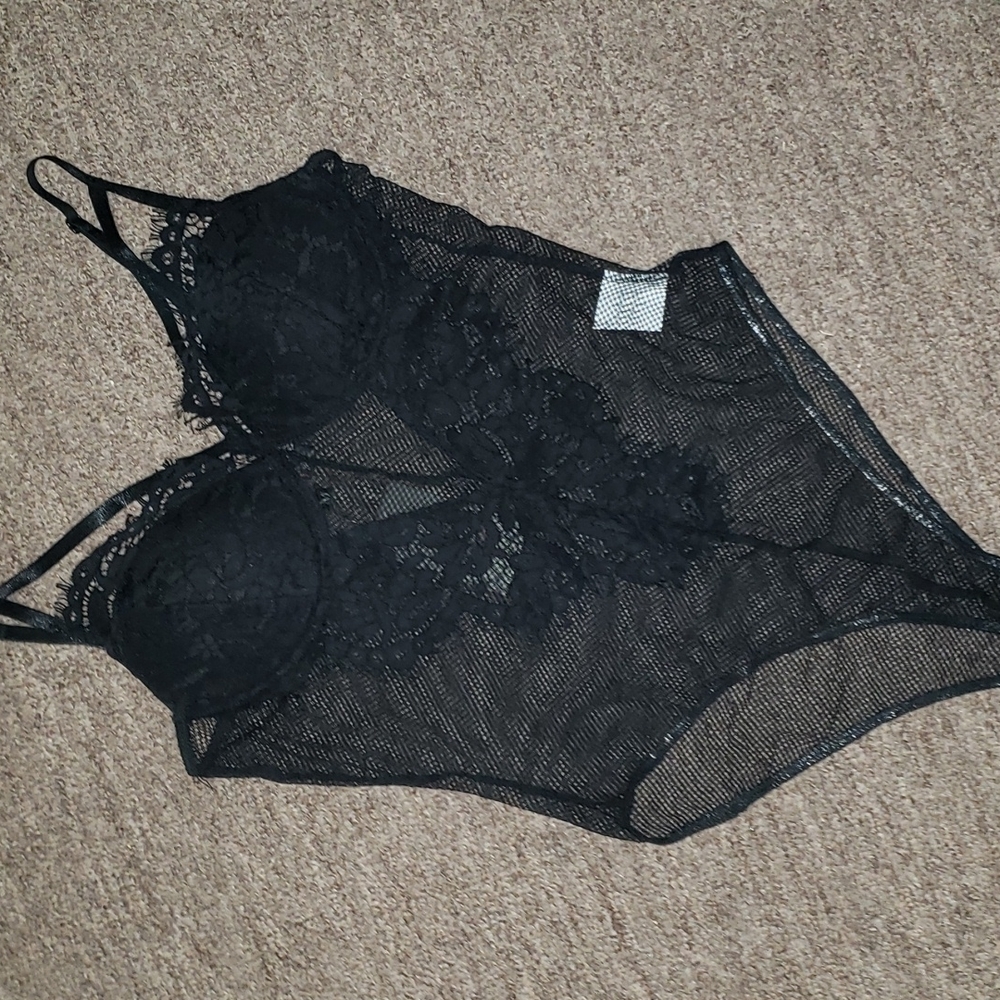 Medium Lace/ Mesh Bustier Bodysuit